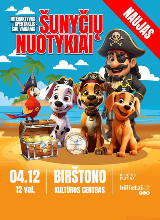 Interaktyvus spektaklis vaikams ,,Šunyčių nuotykiai”