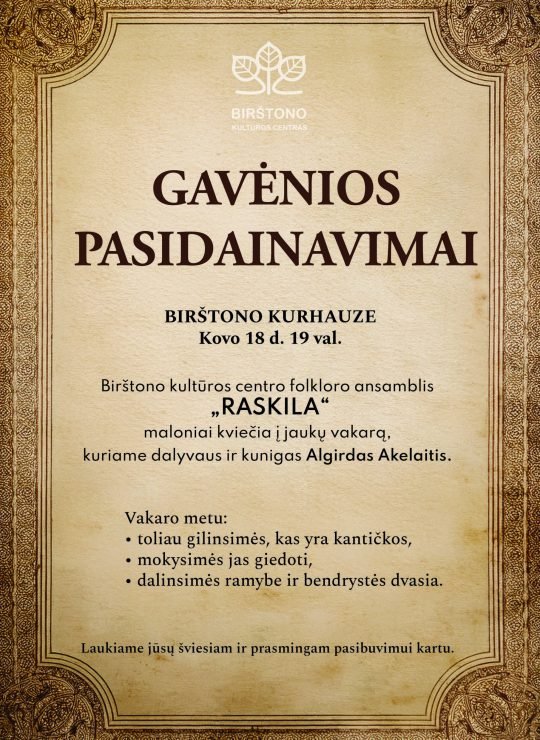 Gavėnios pasidainavimai