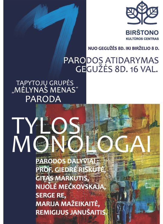 Tapybos parodos ,,Tylos monologai” atidarymas