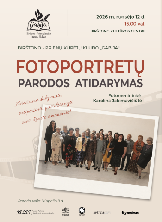 Klubo ,,Gabija” fotoportretų parodos atidarymas