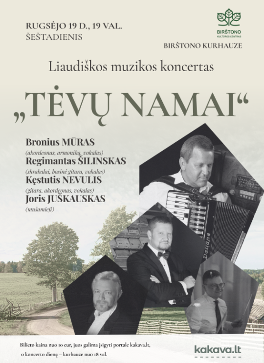 Liaudiškos muzikos koncertas „Tėvų namai“