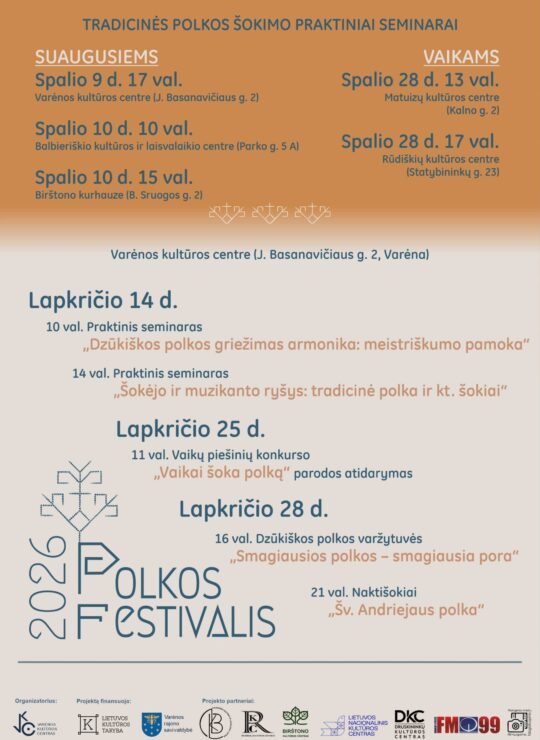 Polkos festivalis. Šokimo praktiniai seminarai.